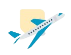 Air travel illustration